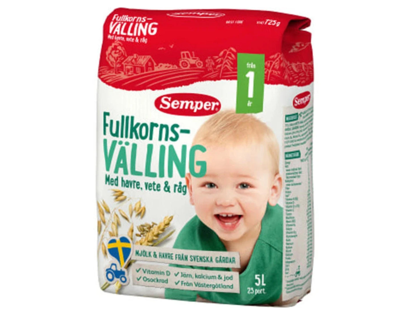 Semper Välling, Swedish Välling, Swedish Gruel, Välling Sweden, Semper Wholemeal Gruel, Sweden Välling, Semper Gruel 6 months - 6 years