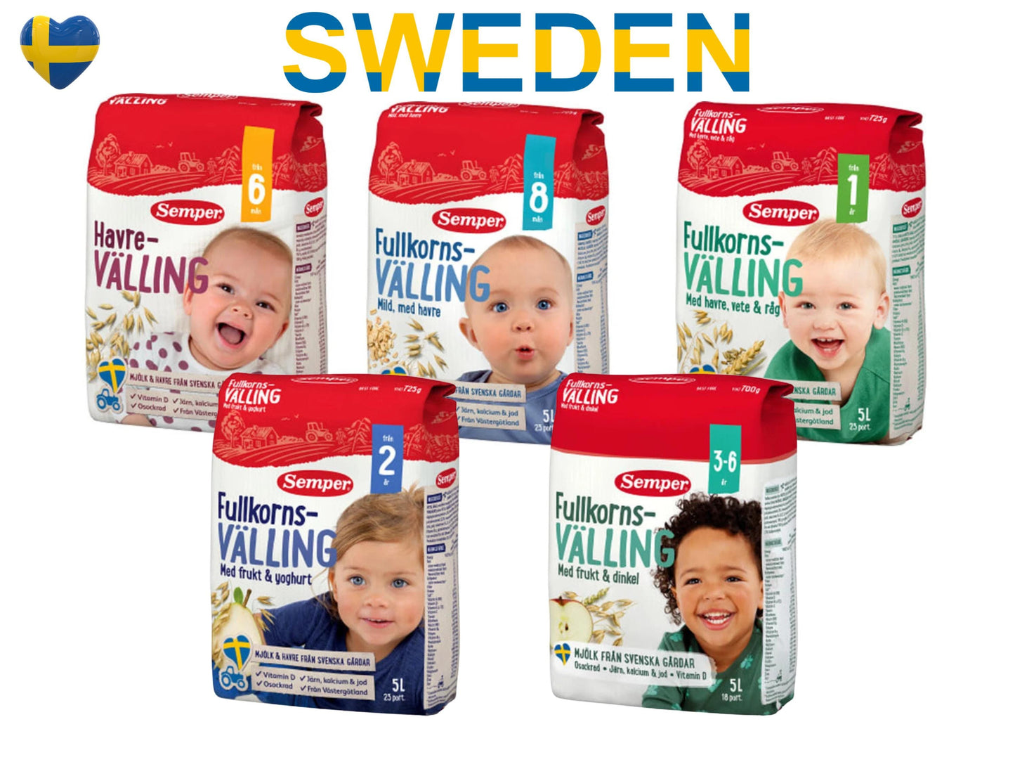 Semper Välling, Swedish Välling, Swedish Gruel, Välling Sweden, Semper Wholemeal Gruel, Sweden Välling, Semper Gruel 6 months - 6 years