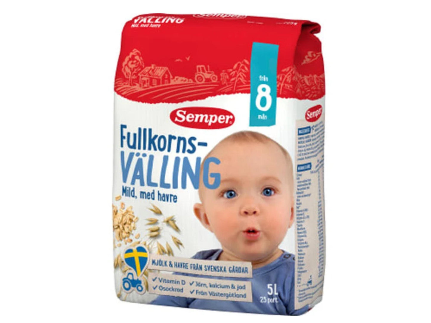 Semper Välling, Swedish Välling, Swedish Gruel, Välling Sweden, Semper Wholemeal Gruel, Sweden Välling, Semper Gruel 6 months - 6 years