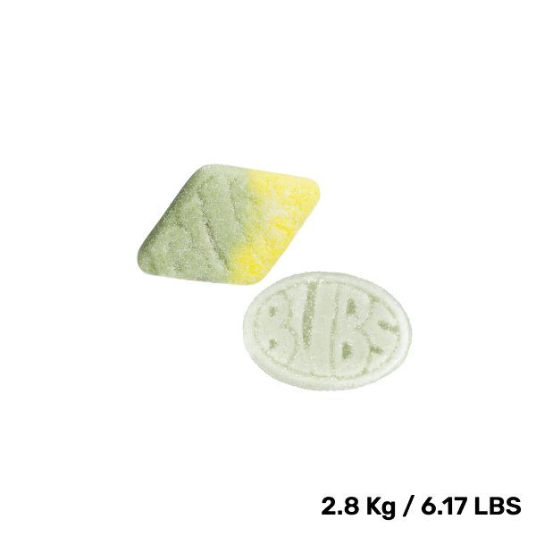 Swedish Candy - BUBS Mix Bag - Cool Fruity Pear -  Sour Foam Rombs Tutti Frutti