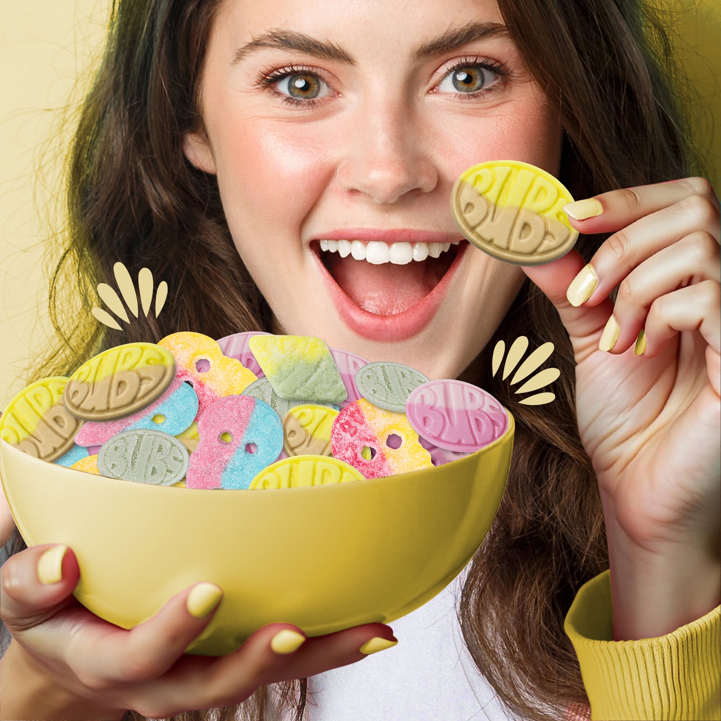 BUBS Sweets Swedish Candy Mix - Tutti Frutti Rhombs - (fast shipping) - Gelatine-free and free from animal additives.